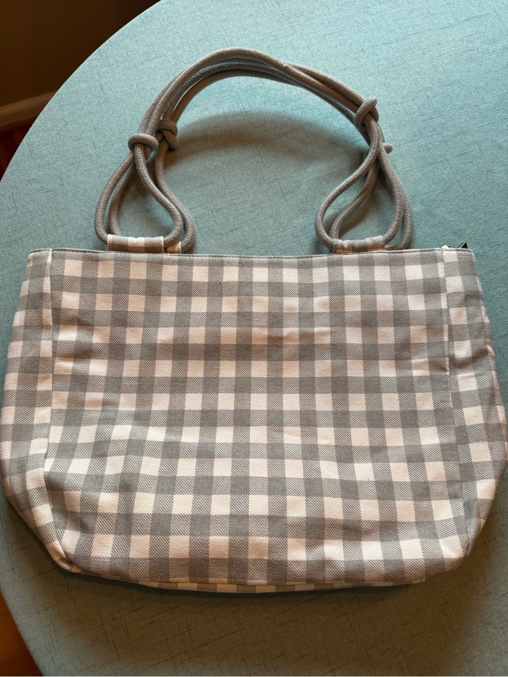 Farmhouse is my Style Women’s  Gray Buffalo Plaid Tote Bag